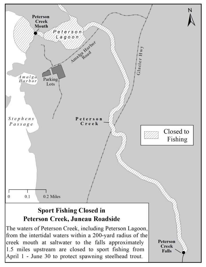 Sport Fishing Closed in Peterson Creek